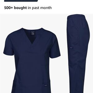 Cherokee Blue Medical Scrub Set Durable and Comfortable